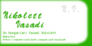 nikolett vasadi business card